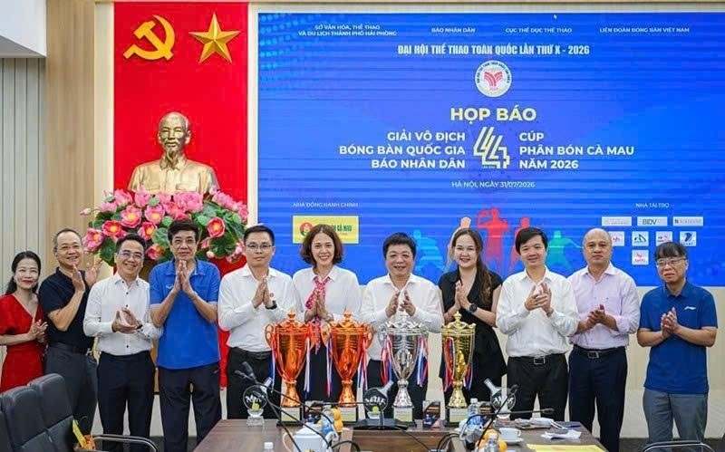 Gần nửa tỷ đồng tiền thưởng tại Giải Bóng bàn Vô địch Quốc gia 2026: Làn gió mới từ cuộc hội tụ tinh hoa